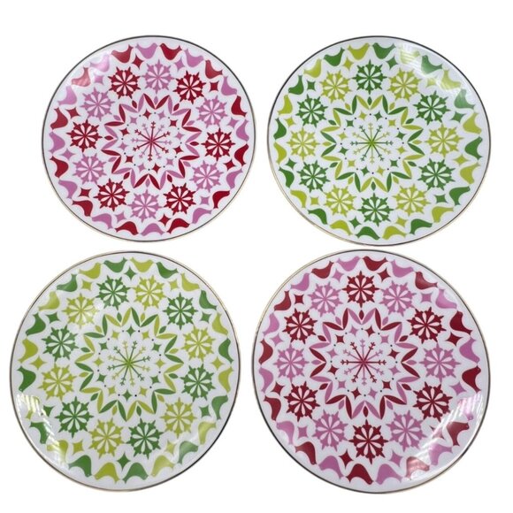 8-Piece Kate Spade NY Luncheon & Tidbit / Appetizer Plates Set Holly Heights - Picture 6 of 11